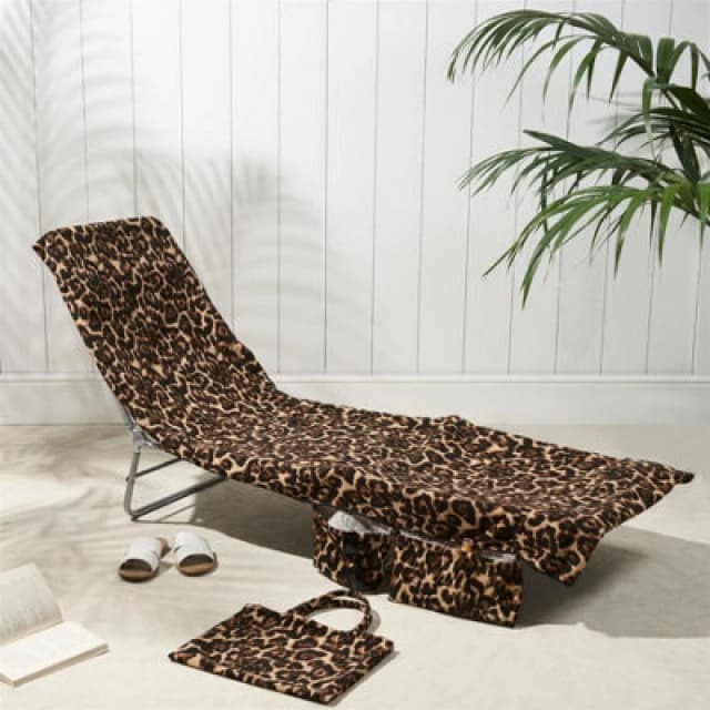 OHS OHS Beach Towel Bag Microfiber Quick Dry Absorbent Soft Large Travel Bath in Natural Natural One Size Unisex 5027434211364