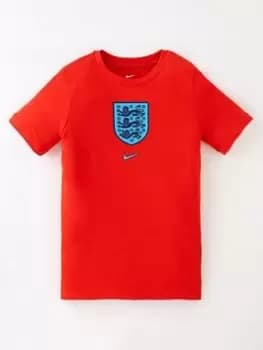 Nike Junior England Crest Tee - Red, Size M