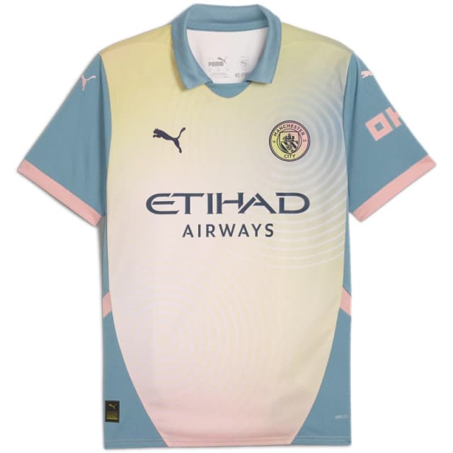 Puma Manchester City FC Fourth Shirt 2024 2025 Adults - Blue Blue S