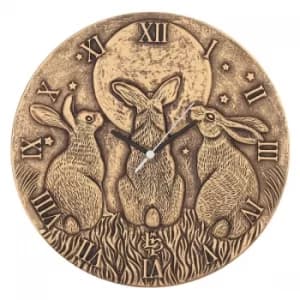 Moon Shadows Bronze Terracotta Clock By Lisa Parker