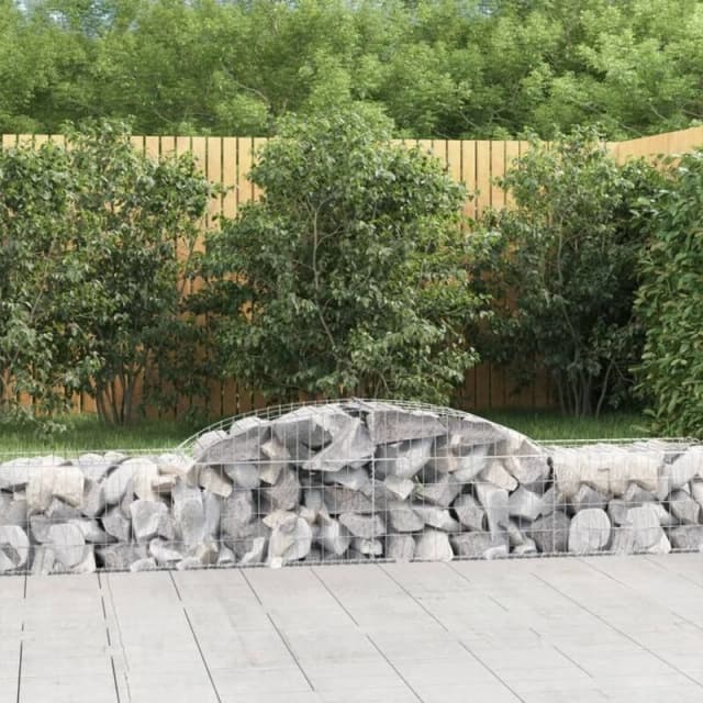 VIDAXL Vidaxl - Arched Gabion Baskets 10 pcs 300x50x40/60cm Galvanised Iron 3146655