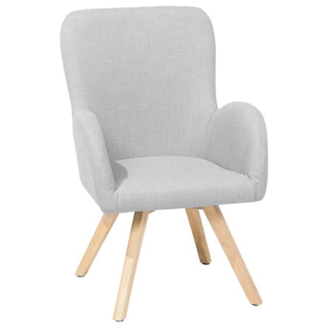 Beliani Fabric Armchair Grey Bjarn