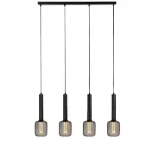 Searchlight Dulwich 4 Light Bar Ceiling Pendant, Black