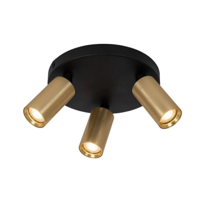 Netlighting Ritmo Ceiling spotlight Ø18cm 3xGU10 (MR11) Matt Gold Brass in Black Unisex