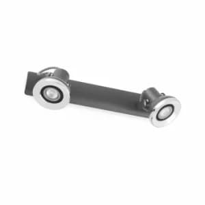 Ring 2 Light Indoor Adjustable Wall Spotlight Grey, GU10