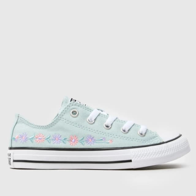 Converse Turquoise All Star Lo Girls Junior Trainers Turquoise UK 2 (EU 34)