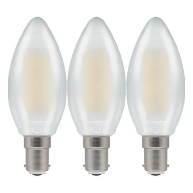 Crompton Lamps LED Candle 5.9W B15 Dimmable Filament Warm White Pearl