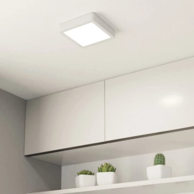 EGLO Eglo Fueva 6 Ultra-Slim White Square LED Ceiling Light WBS White One Size Unisex 9008606330393