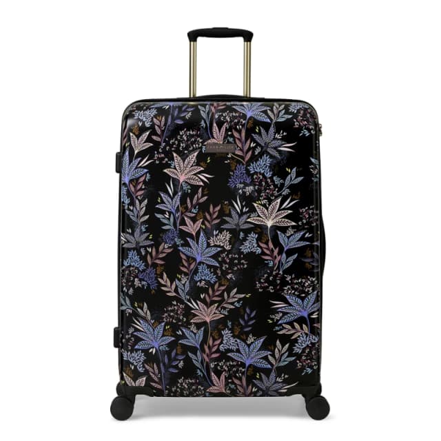 Sara Miller Large Trolley Spinner Suitcase - Black Botanic Large Trolley Spinner Suitcase - Black Botanic - 77(h) x48(w) x 28(d) cm - Black Botanic -