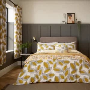 Helena Springfield Grove Cinnamon Duvet Cover Set Yellow/Black/White