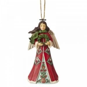 Angel with Wreath Hanging Ornament