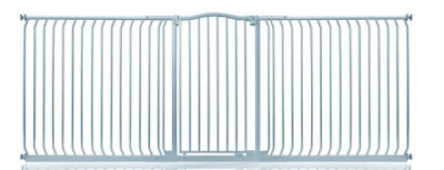 Safetots Extra Tall Curved Top Safety Gate, 271Cm - 280Cm, Matt Grey, Extra Tall 100Cm In Height, Pressure Fit Stair Gate