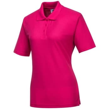 Portwest - B209PIRM - sz M Naples Ladies Polo Shirt Workwear - Pink
