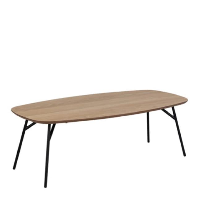 Furniture To Go Caracas Rectangular Coffee Table In Oak And Matt Black