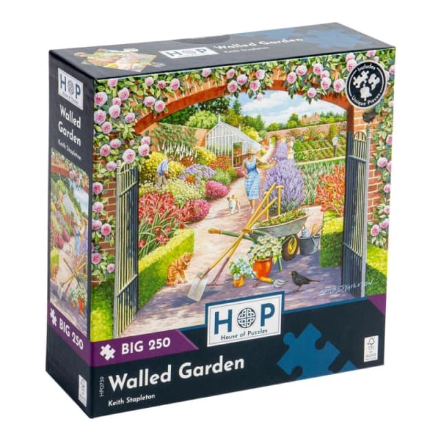The House Of Puzzles Walled Garden BIG 250 Piece Jigsaw Puzzle Multicolor Unisex