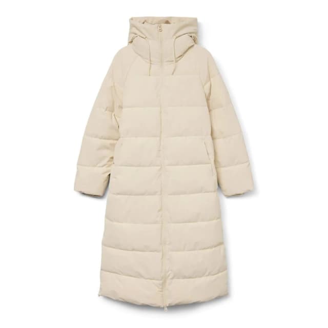 Vero Moda Elanor Laurie Long Padded Coat Oatmeal female 8