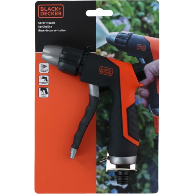 Black and Decker Spray Nozzle Gardening Essentials Black/Orange unisex One Size