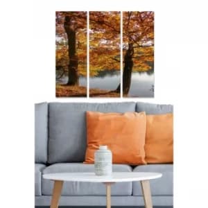 MDF3710365 Multicolor Decorative MDF Painting (3 Pieces)