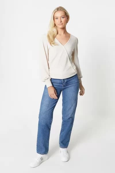 Brushed Banded Hem Top