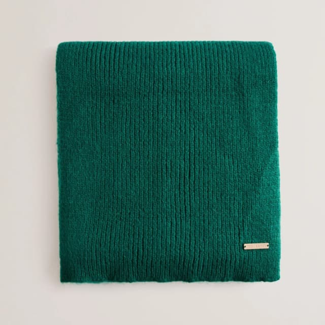 Ted Baker Womens Classic Rib Scarf Green female One Size