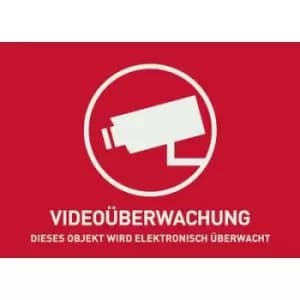 ABUS AU1320 Warning label CCTV Languages German (W x H) 148mm x 105 mm