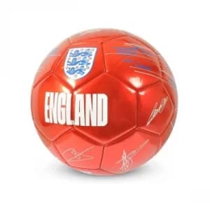 England Metalic Red Signature Ball Size 5