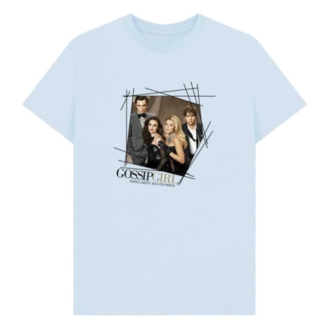 Gossip Girl Mens Cast T-Shirt in Blue Size: Small Blue Male S