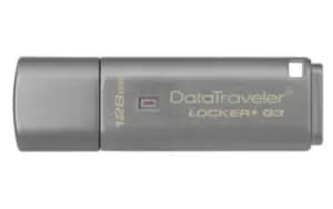 DataTraveler Locker+ G3 - 128GB - USB Type-A - 3.2 Gen 1 (3.1 Gen 1) - 135 MB/s - Cap - Silver