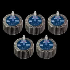Sealey Flap Wheel 60 X 30mm 6mm Shaft Assorted Grit - Pack of 5
