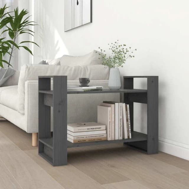 VIDAXL Vidaxl - Book Cabinet/Room Divider Grey 80x35x56.5cm Solid Wood Pine 8720286905340