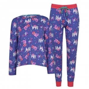Chelsea Peers Space Cat Pyjama Set - Purple