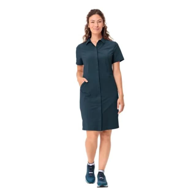Shirt dress For Her VAUDE Farley Stretch Bleu Female 2XL