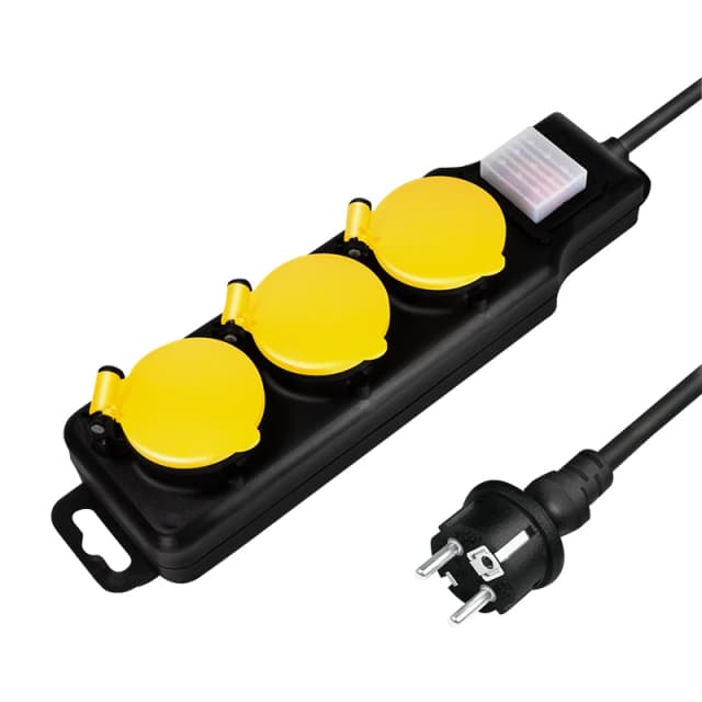 LogiLink LPS253 power extension 1.5 m 3 AC outlet(s) Outdoor Black. Ye