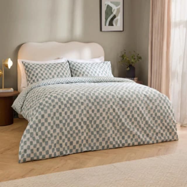 HOEM Hoem Nyhavn Checkerboard Reversible Duvet Cover, Single