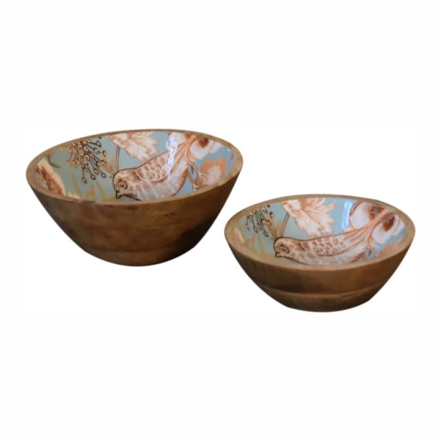 Artisan Furniture Artisan Furniture Serveware - Floral Bird Bowl Set of 2