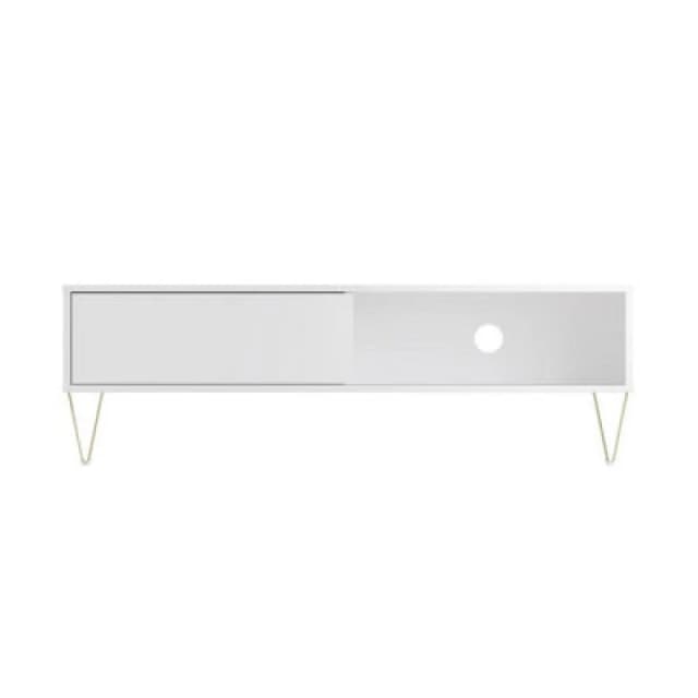 Timber Art Design TV Cabinet Sliding Door White Living Room Furniture