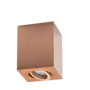 Larissa Dimovo Surface Mounted Ceiling Lamp Downlight Spot Surface Mounted Ceiling Squared 1x GU10 Cooper