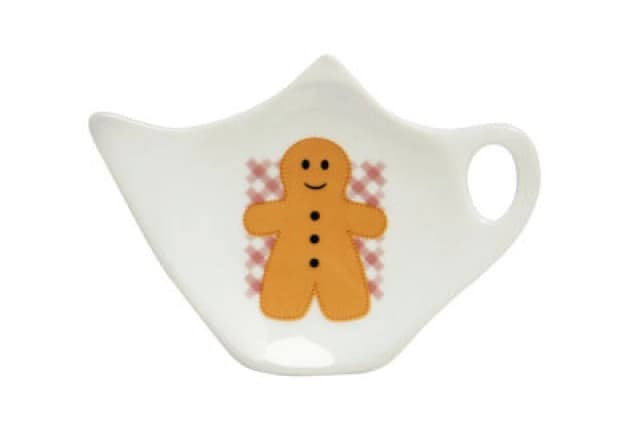 Interiors by Premier Gingerbread Man Teabag Tidy White