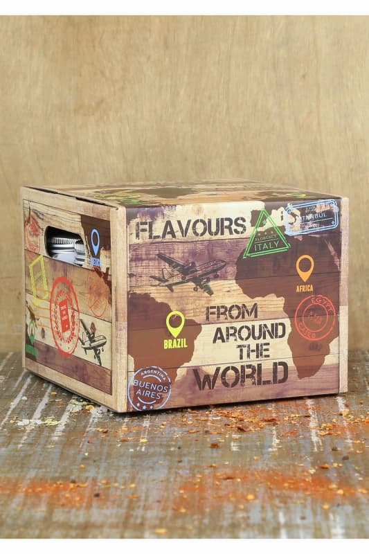 Kimm and Miller (UK) Ltd Kimm and Miller (UK) Ltd Around The World Seasoning Set - 9 Sauces Oils & Spices in Beige Size: 361g Beige 361g Unisex 5055