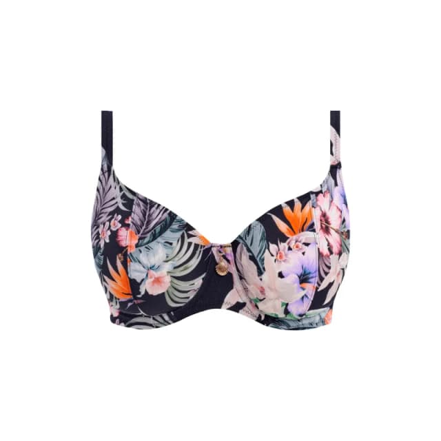 Freya Freya Kamala Bay Plunge Bikini Top Midnight Female 34D QV29621