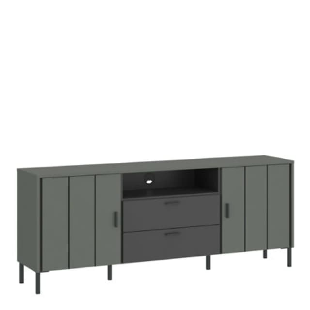 Furniture To Go Arundel TV Cabinet 2 Door 2 Drawer 158Cm Wide In Green/grey