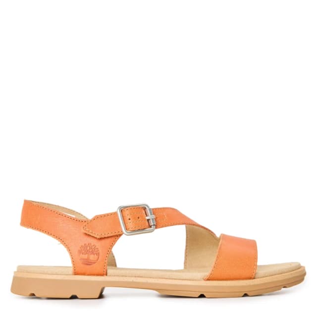 Timberland Womens Backstrap Flatform Sandals Med Ornge Grain female 3.5 (36)