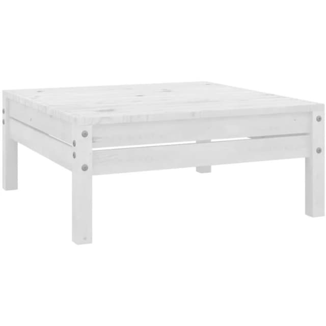 VIDAXL Garden Footstool White Solid Pinewood Vidaxl 8720286658925