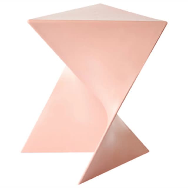 Beliani Minimalist Side Table Pecos Pastel Pink