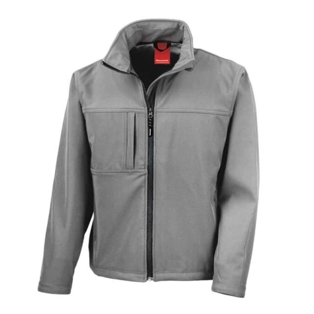 Result Result Men Classic Soft Shell Jacket in Grey Size: Medium Grey M Male 5063527372222