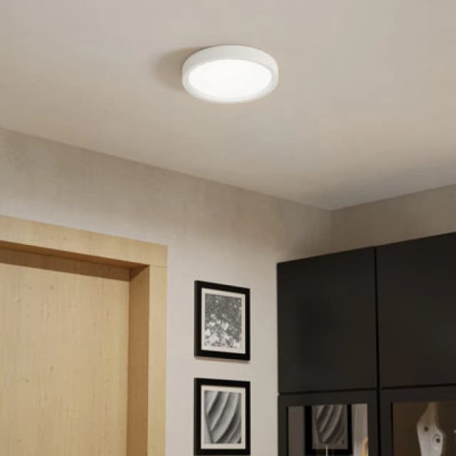 EGLO Eglo Basic Idun-E White Plastic Eco Friendly LED Flush Ceiling Light White One Size Unisex 9002759741143