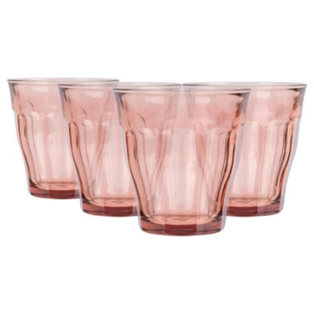 Duralex Picardie Pink Glass Tumbler Set 250ml 4 per Pack