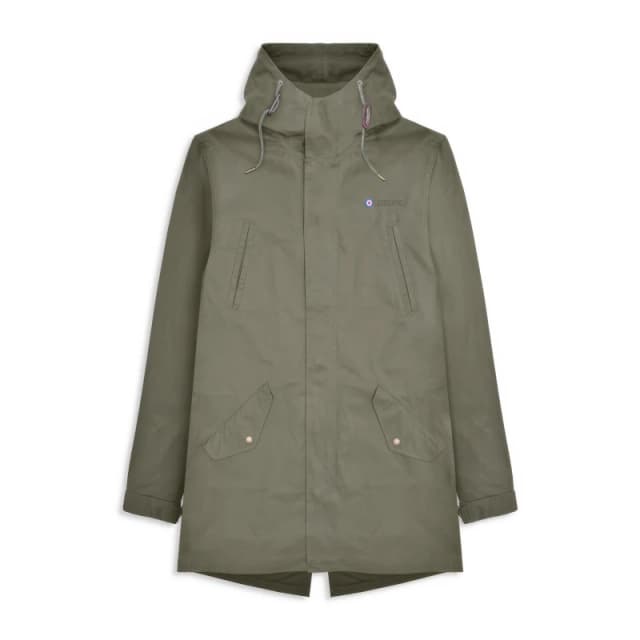 Lambretta Mens Shower Resistant Parka Khaki male Small