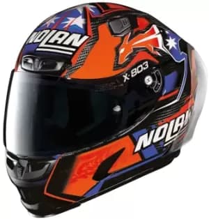 X-Lite X-803 RS Ultra Carbon Stoner Helmet, blue-orange, Size S, blue-orange, Size S