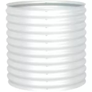 Garden Raised Bed 80x80x81cm Galvanised Steel Silver vidaXL - Silver